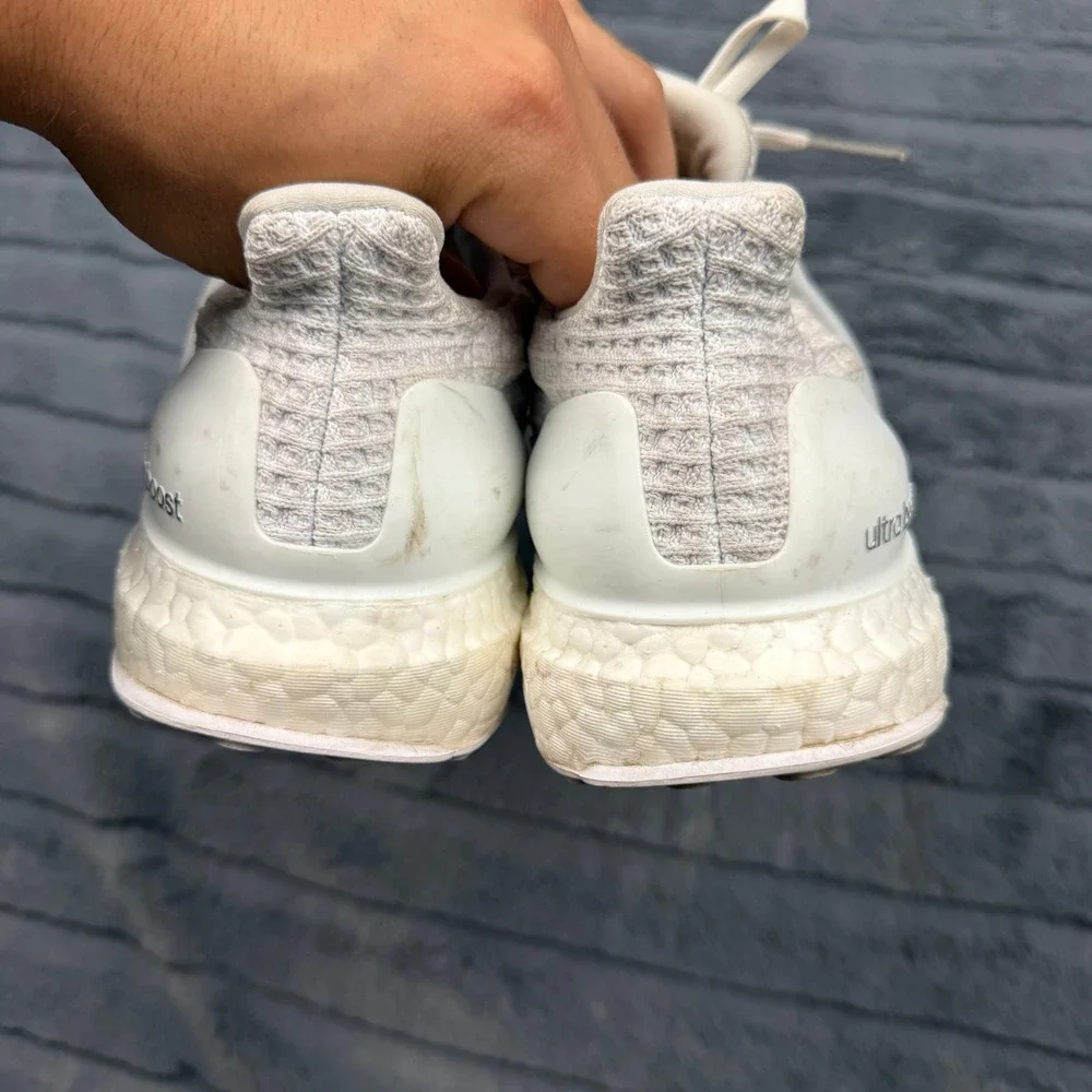 Adidas Ultraboost 4.0 DNA White Silver Metallic Running Shoes FZ0501 Womens 8